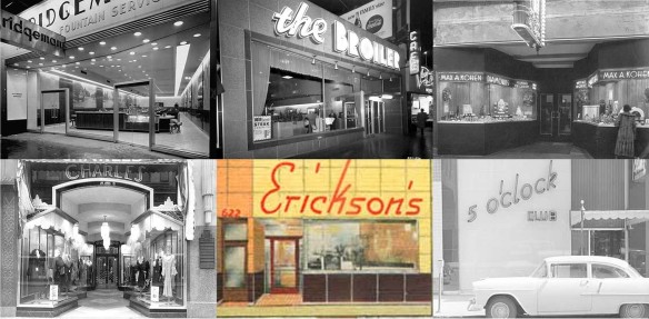 Art Deco and Streamline Moderne storefronts in Minneapolis